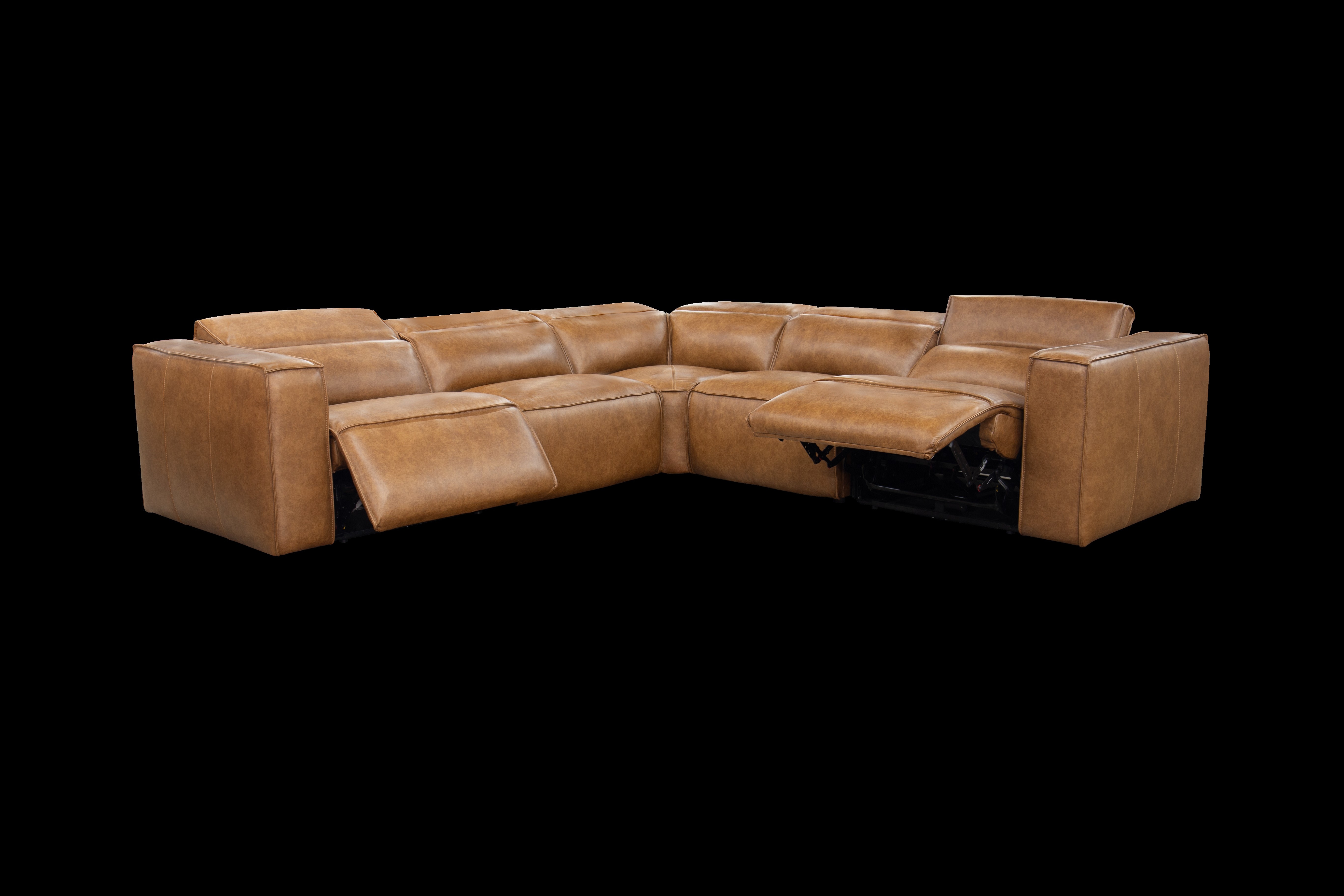 Moto Motion Sectional Sofia Nutmeg L898 3911A - B.F. Myers